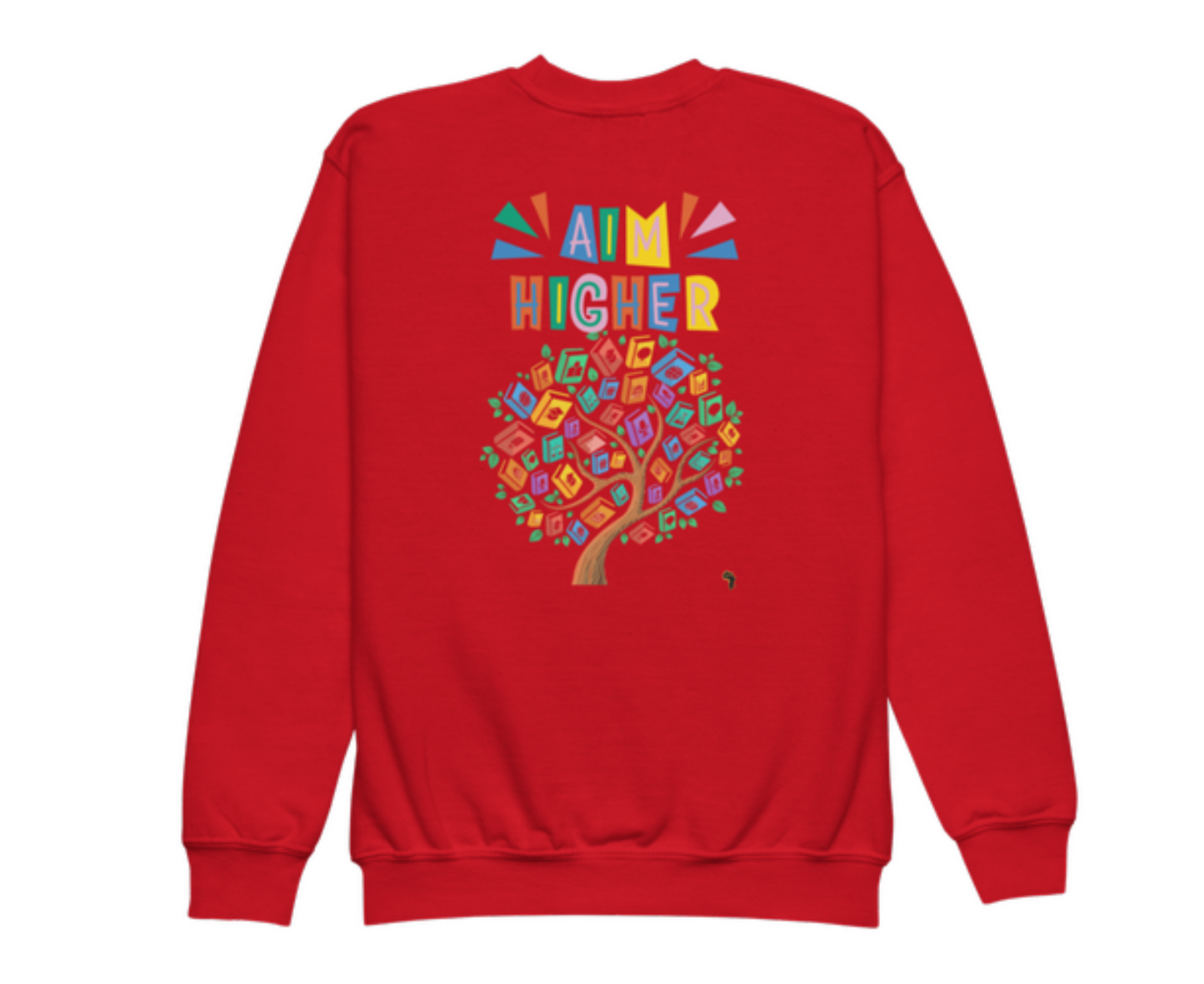 Knowledge Is Power Aim Higher Crewneck Sweater for Girls