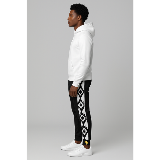 Tribal Side Stripe Joggers for Men – Bold Detail, Everyday Comfort
