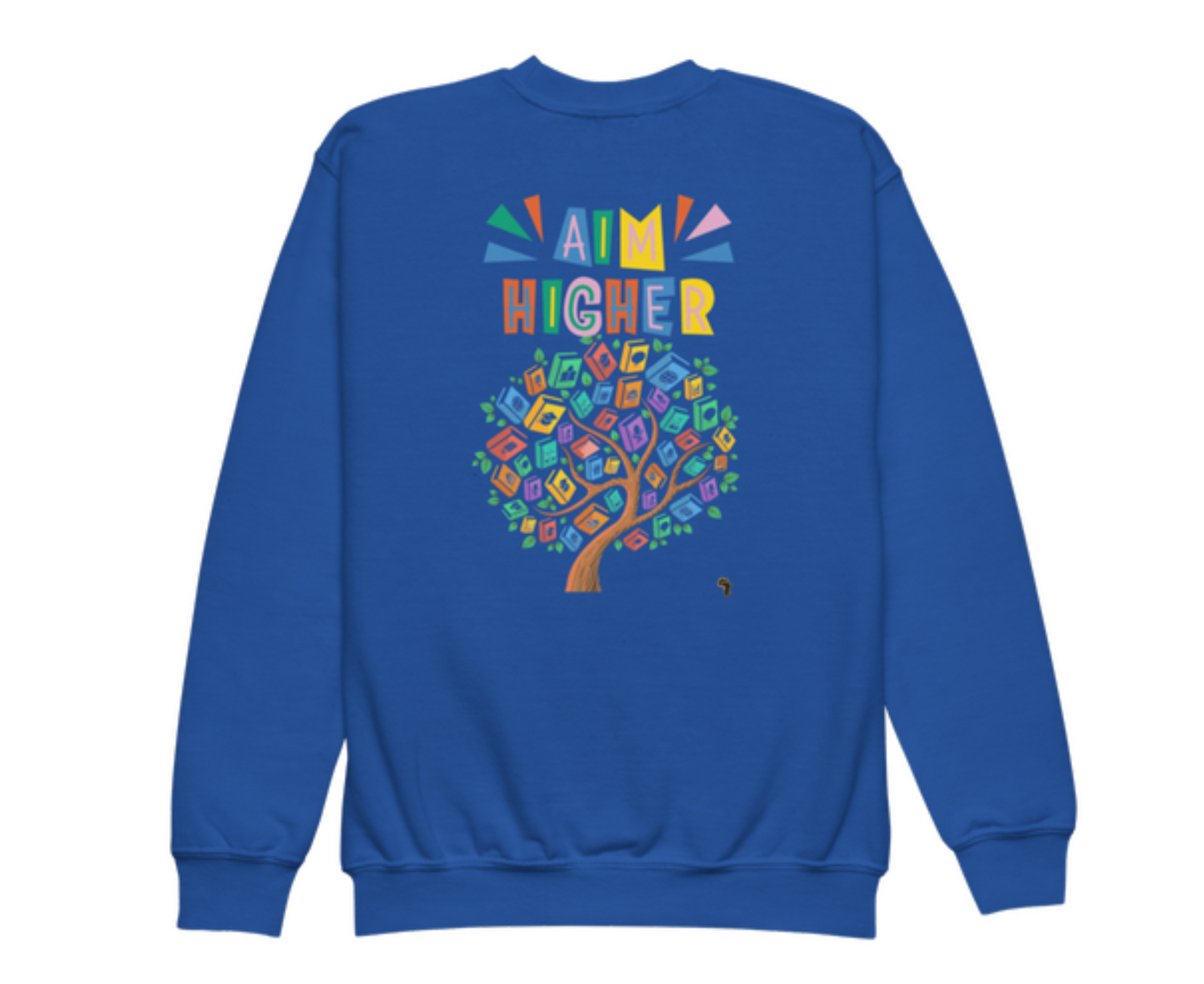 Knowledge Is Power Aim Higher Crewneck Sweater for Girls