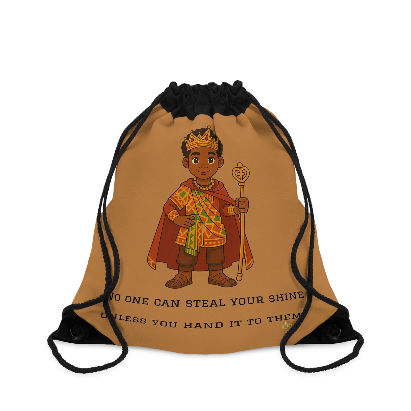 Royal Prince Drawstring Bag — Afro Crown Design