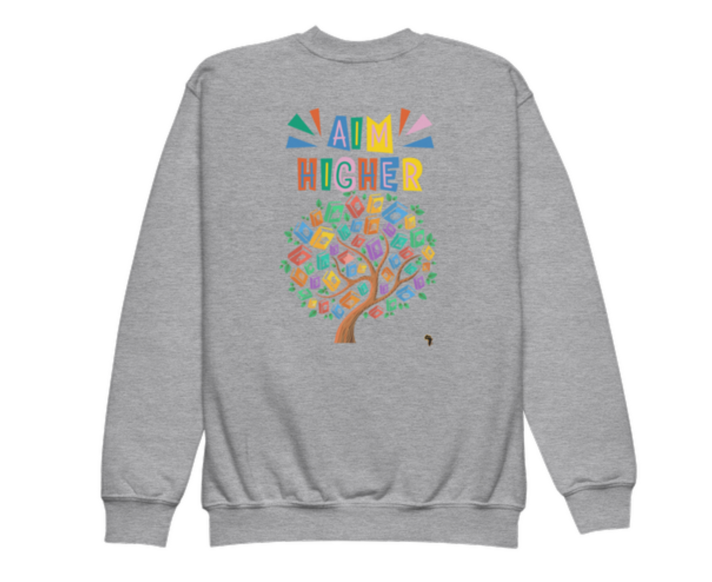 Knowledge Is Power Aim Higher Crewneck Sweater for Girls