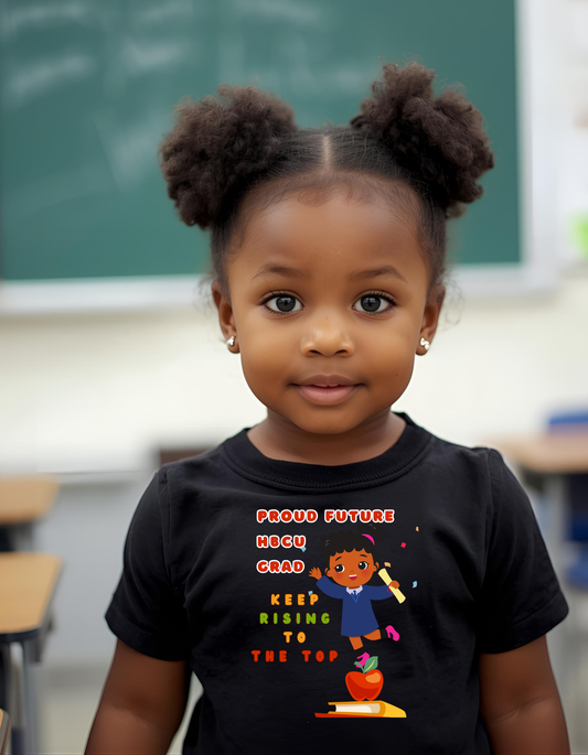 Future HBCU Graduate "Keep Rising" Short Sleeve Baby Jersey Tee for Girls