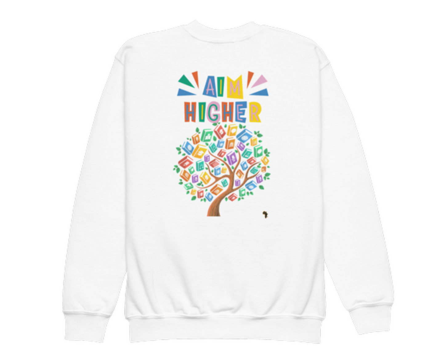 Knowledge Is Power Aim Higher Crewneck Sweater for Girls
