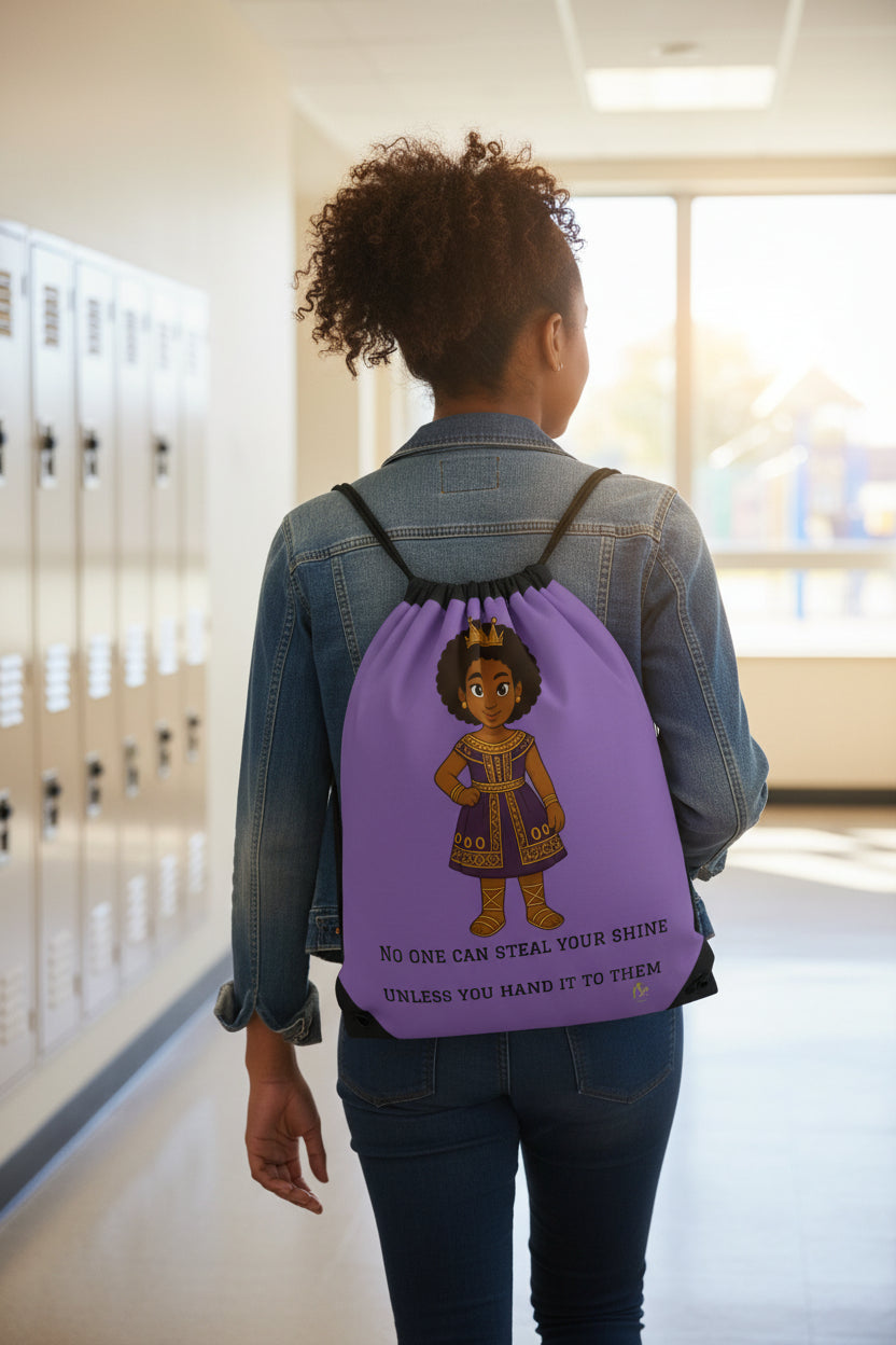 Royal Afro Princess Drawstring Bag