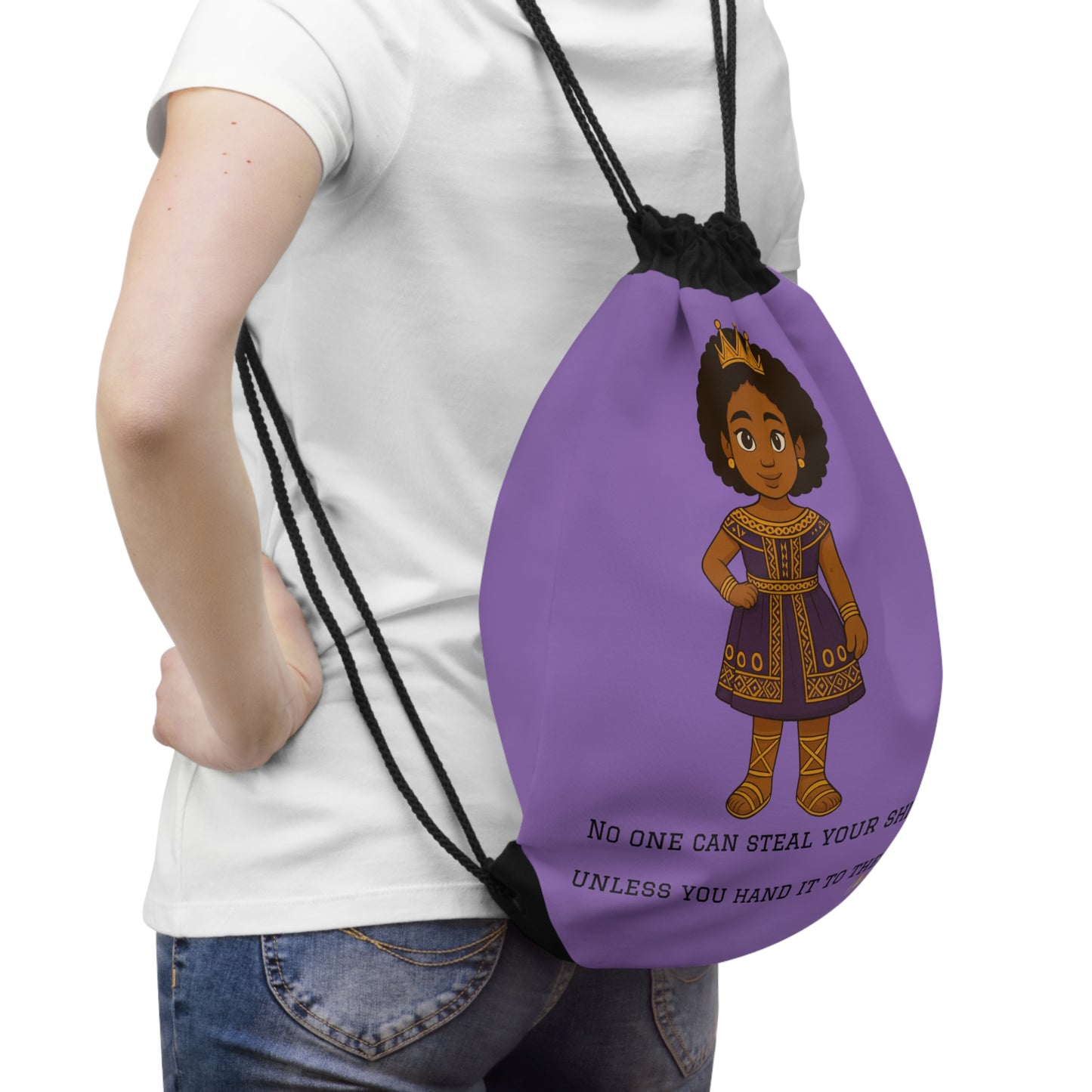 Royal Afro Princess Drawstring Bag