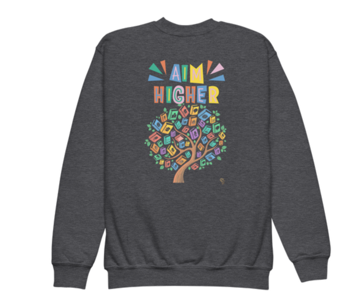 Knowledge Is Power Aim Higher Crewneck Sweater for Girls