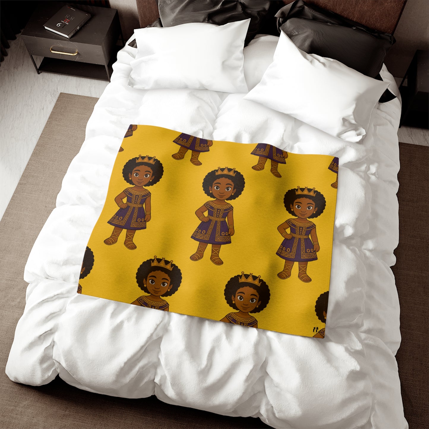 “Little Royal” Sweatshirt Blanket – Cozy Comfort for Black Girls with Big Imaginations