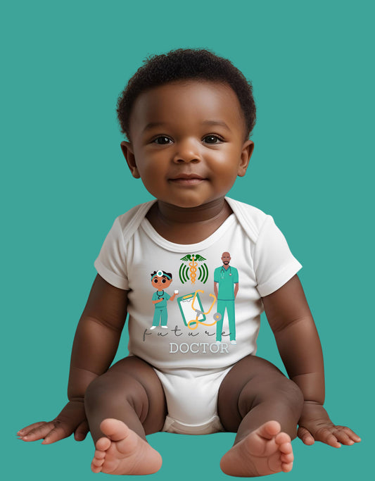 Future Doctor Baby Short Sleeve Onesie for Boys
