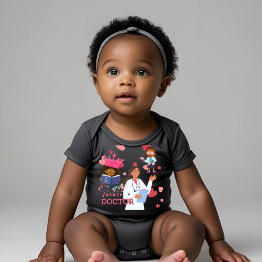 Future Doctor Baby Short Sleeve Onesie for Girls