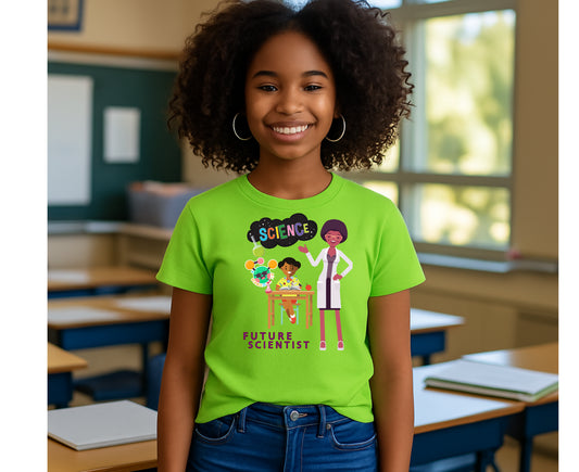STEM Future Scientist Youth Short Sleeve Tee for Girls