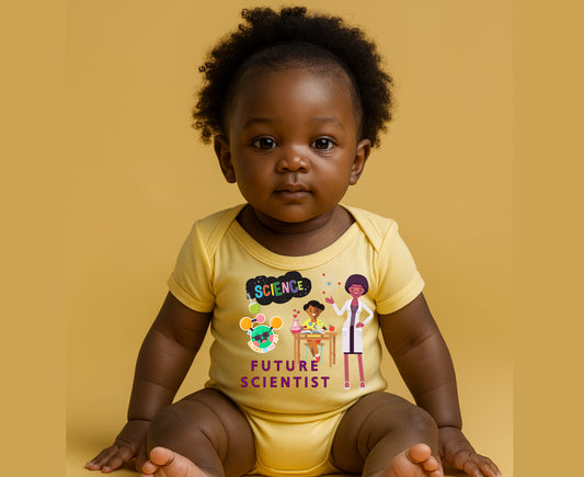 Future Scientist Baby Short Sleeve Onesie for Girls