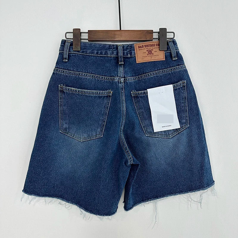 Youth Girls' High-Waist Denim Shorts