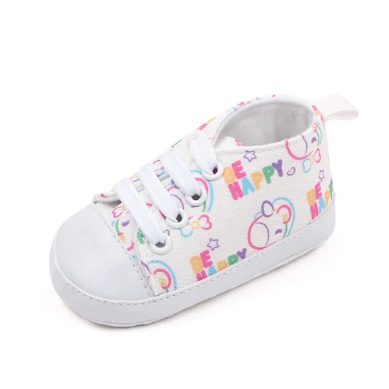 Baby Girls' Unicorn Print First Walker Sneakers