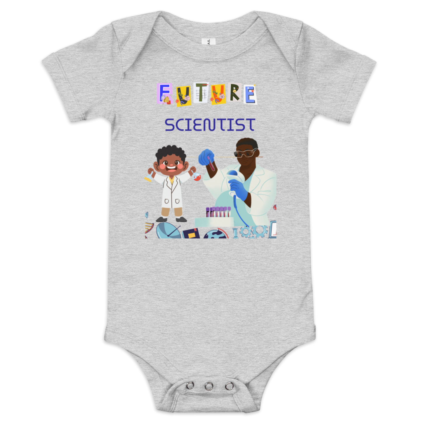Future Scientist Baby Short Sleeve Onesie for Boys