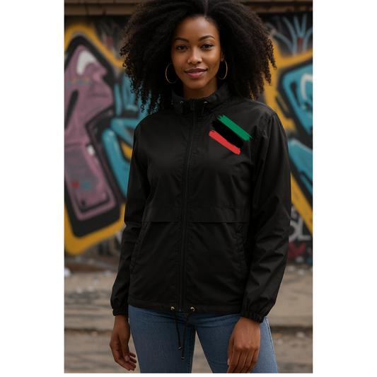Pan-African Embroidered Champion Packable Jacket