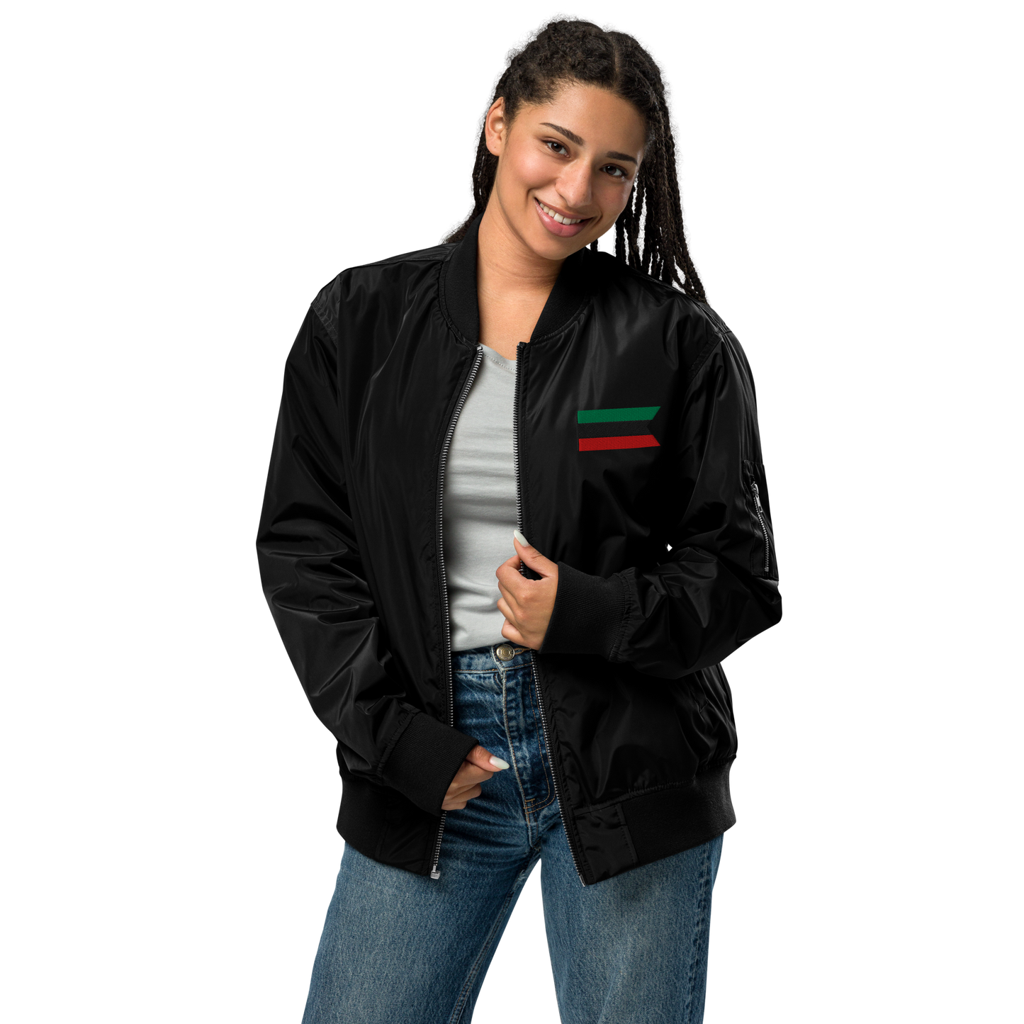 Pan-African Unisex Emblem Premium Recycled Bomber Jacket