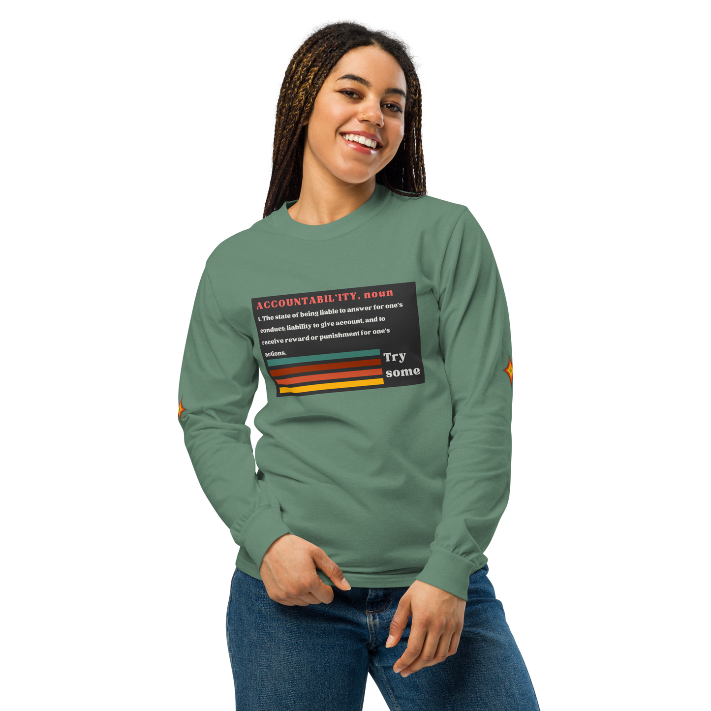 Sleeve Accountability Garment-Dyed Unisex Tee