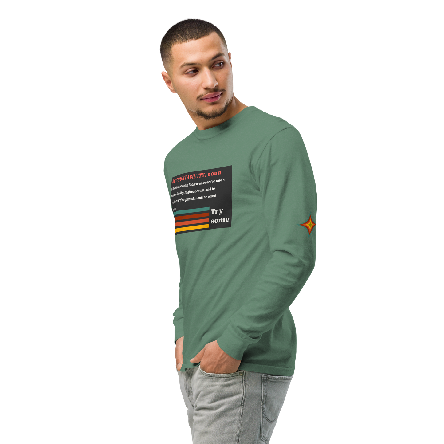 Sleeve Accountability Garment-Dyed Unisex Tee
