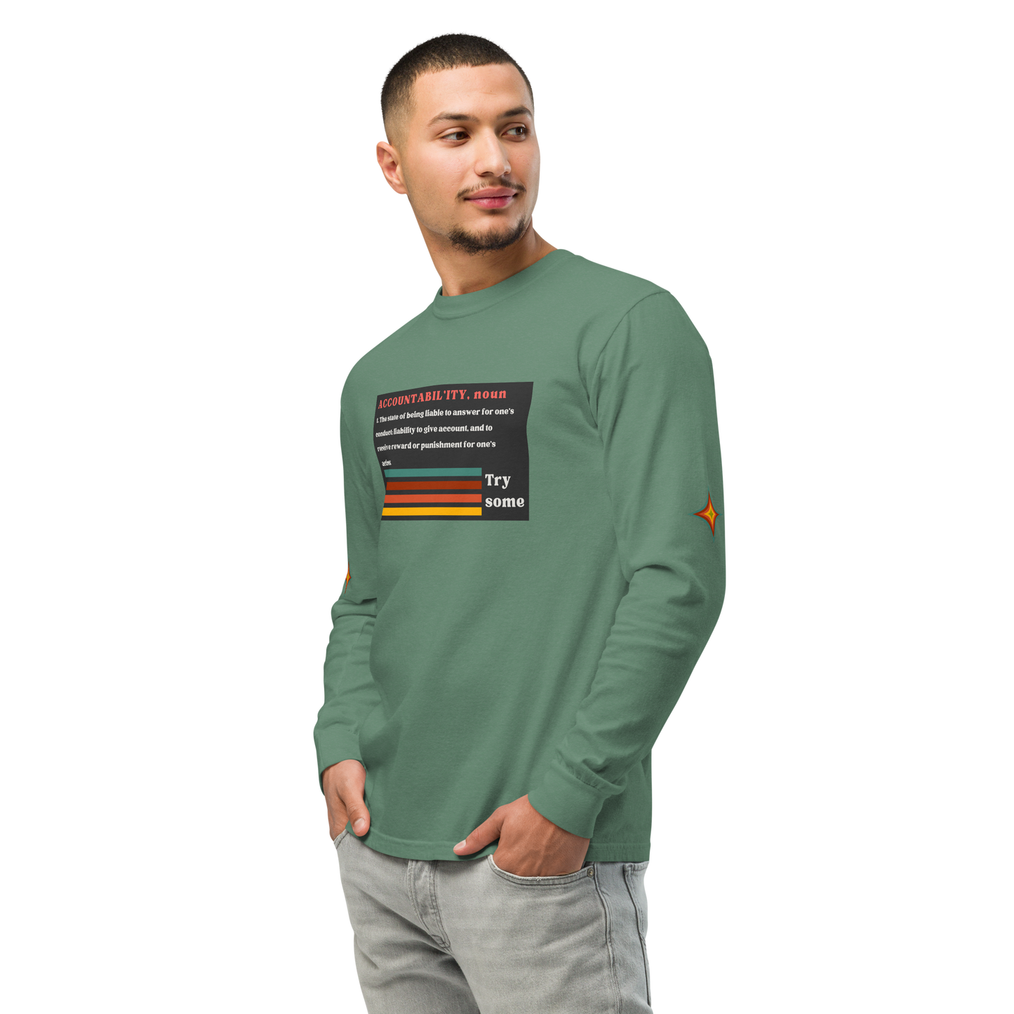 Sleeve Accountability Garment-Dyed Unisex Tee