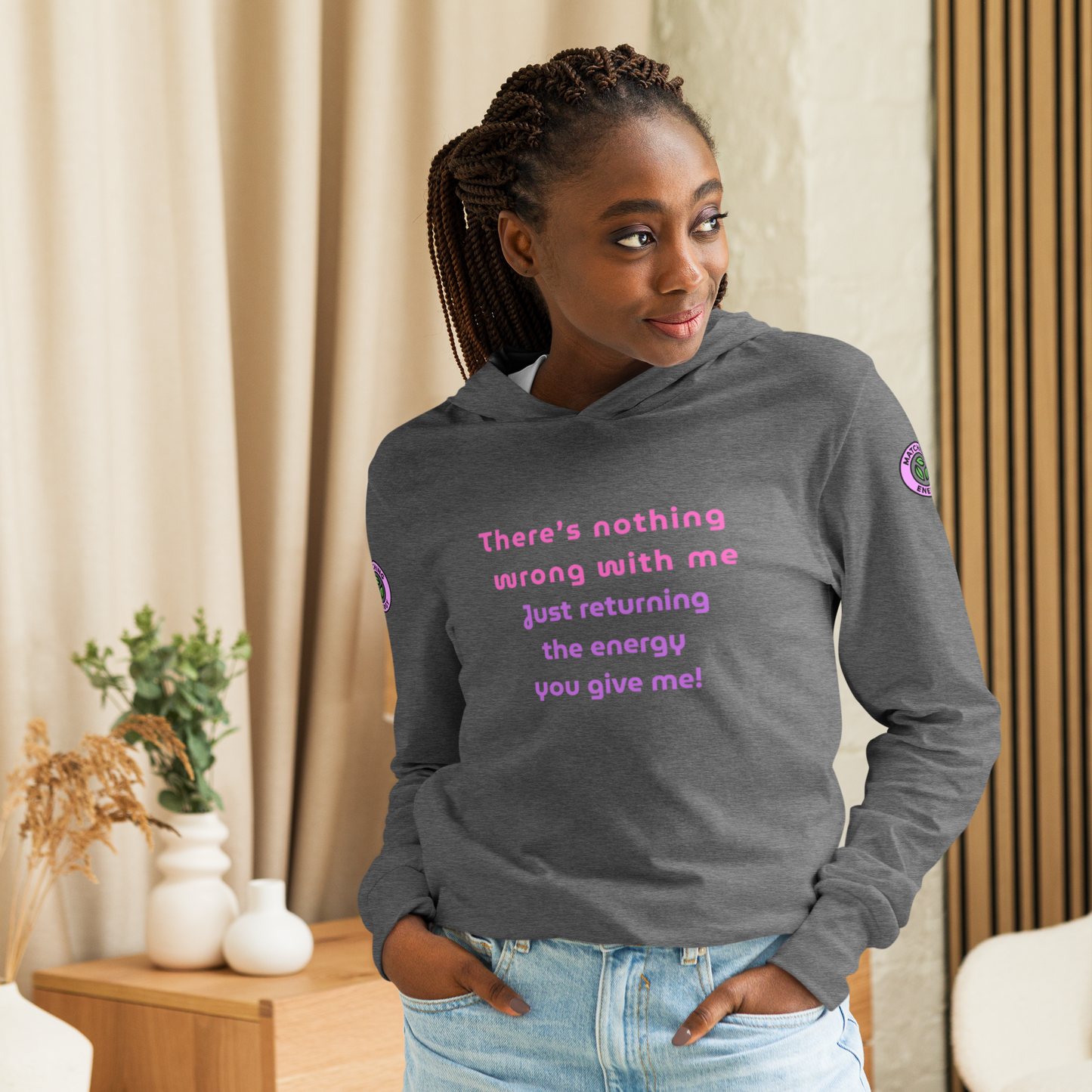 Matching Energy Hooded Long Sleeve Tee