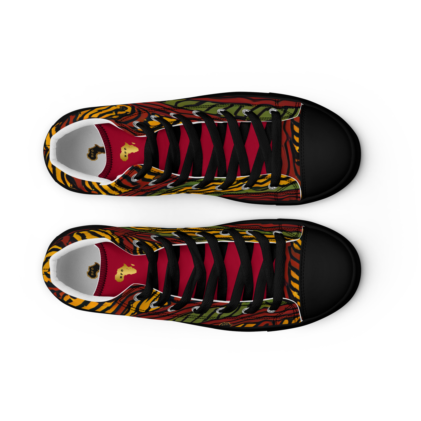 Afrocentric High-Top Canvas Shoes for Women