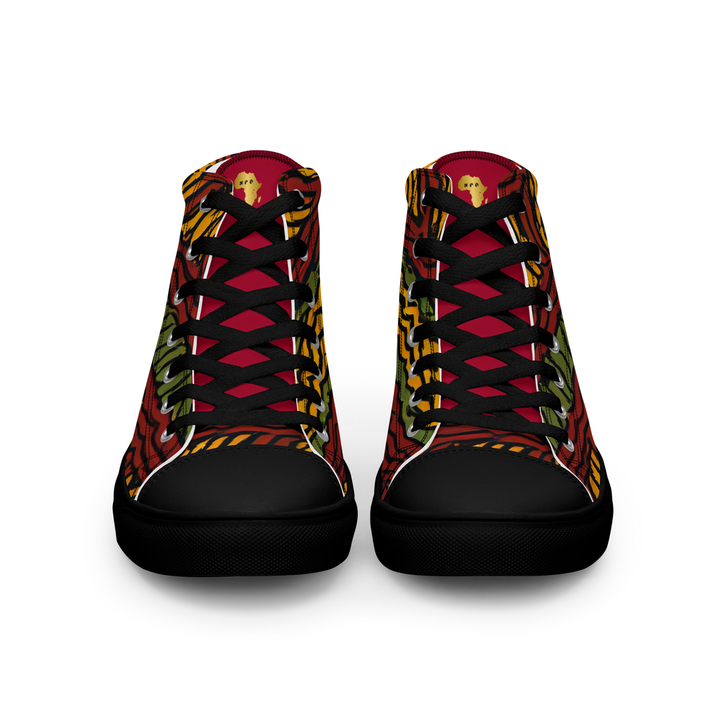 Afrocentric High-Top Canvas Shoes for Women