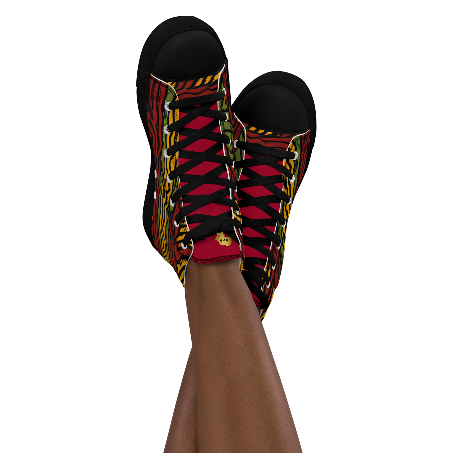 Afrocentric High-Top Canvas Shoes for Women