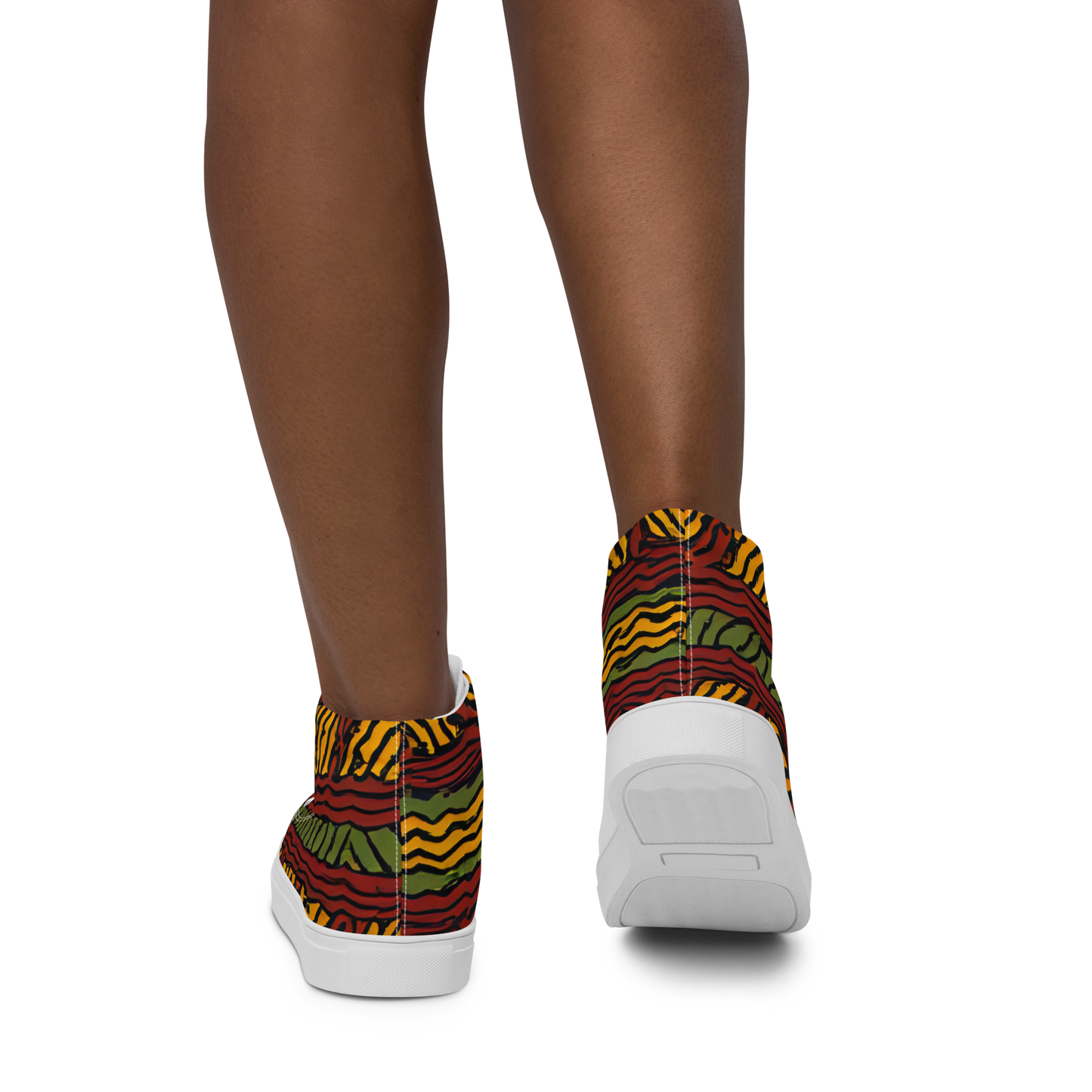 Afrocentric High-Top Canvas Shoes for Women