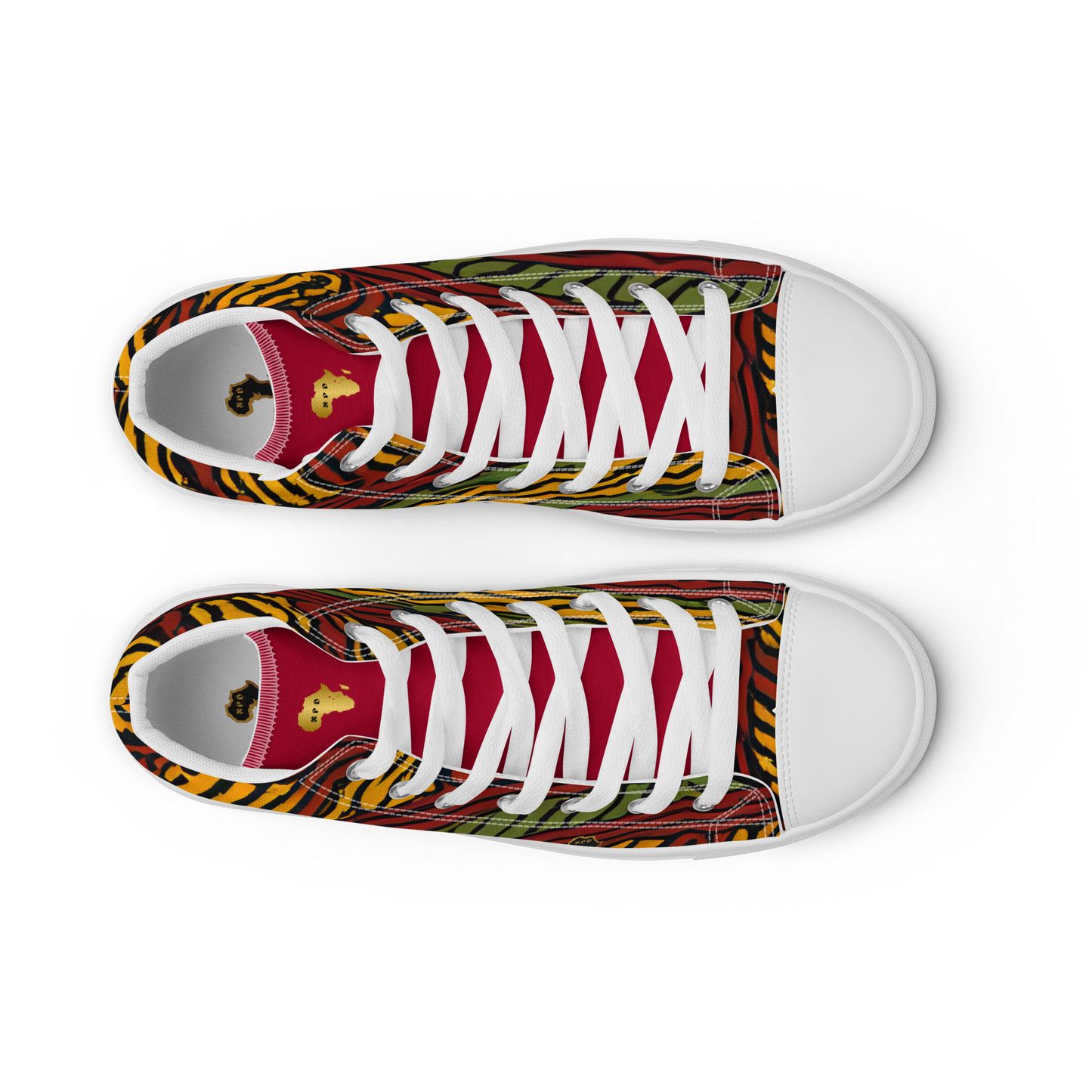 Afrocentric High-Top Canvas Shoes for Women