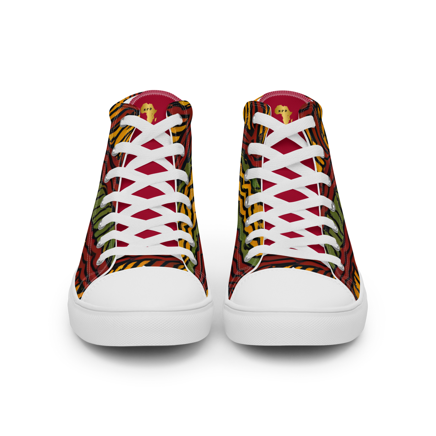 Afrocentric High-Top Canvas Shoes for Women