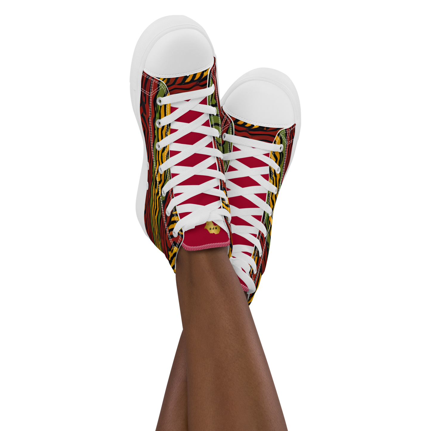 Afrocentric High-Top Canvas Shoes for Women