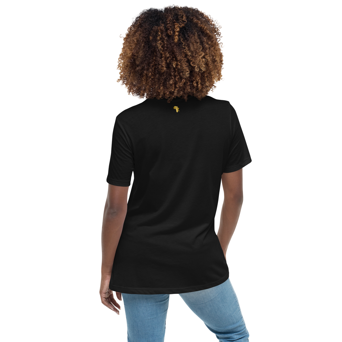 Gold Stripe Africa Tee for Women