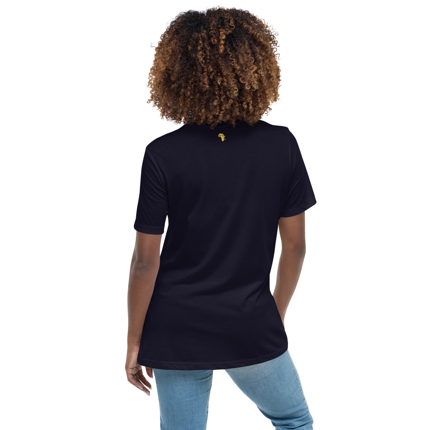 Gold Stripe Africa Tee for Women