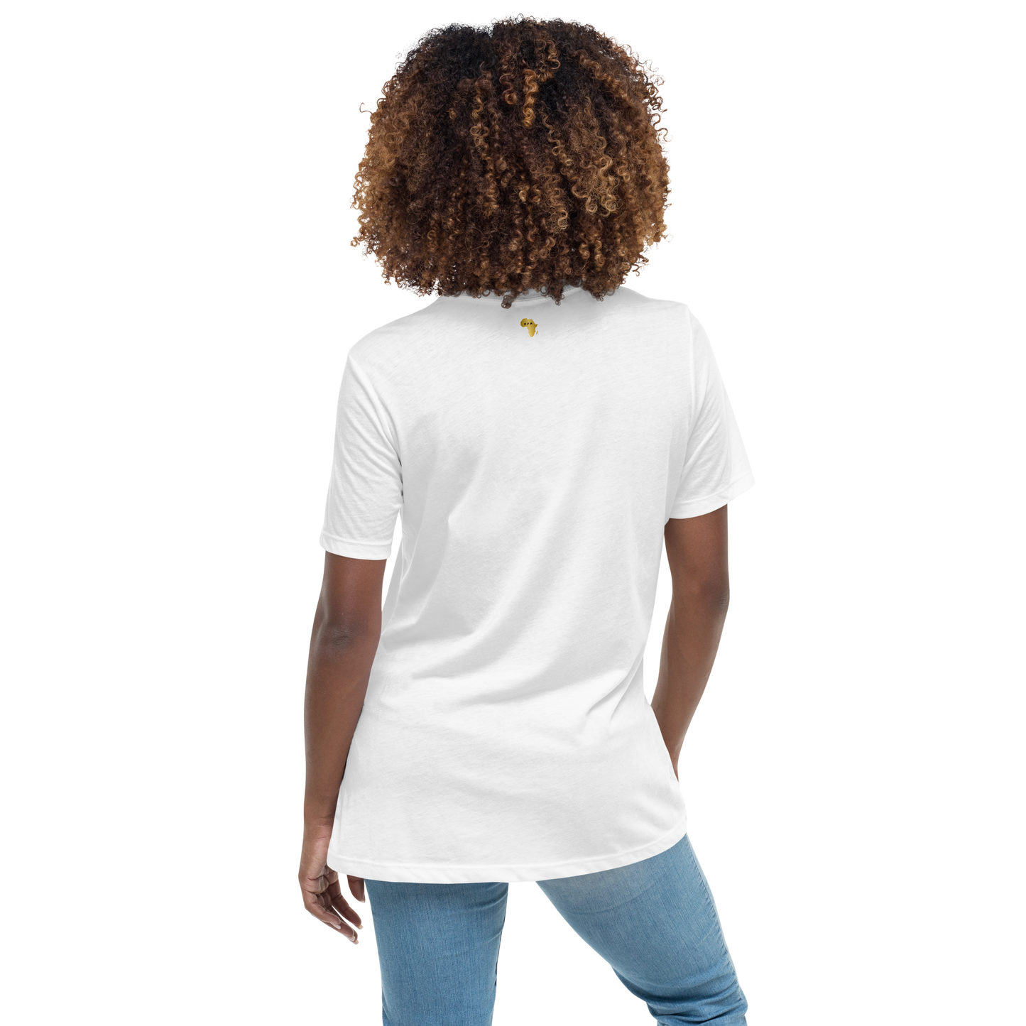 Gold Stripe Africa Tee for Women