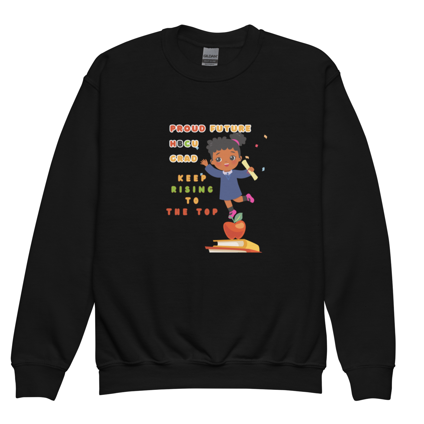Proud Future HBCU Grad – Aim Higher Youth Crewneck Sweater for Girls