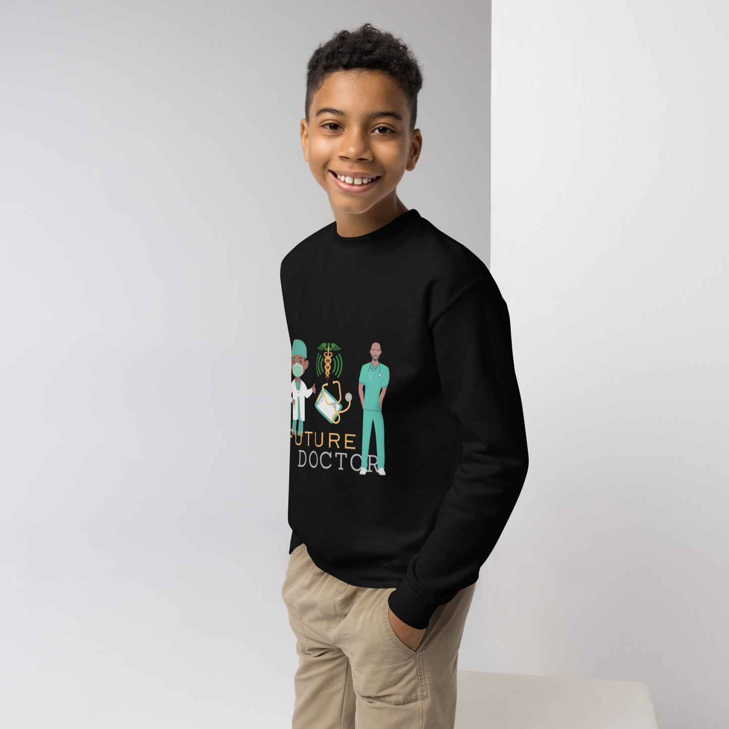 Future Doctor Youth  Crewneck Sweater for Boys