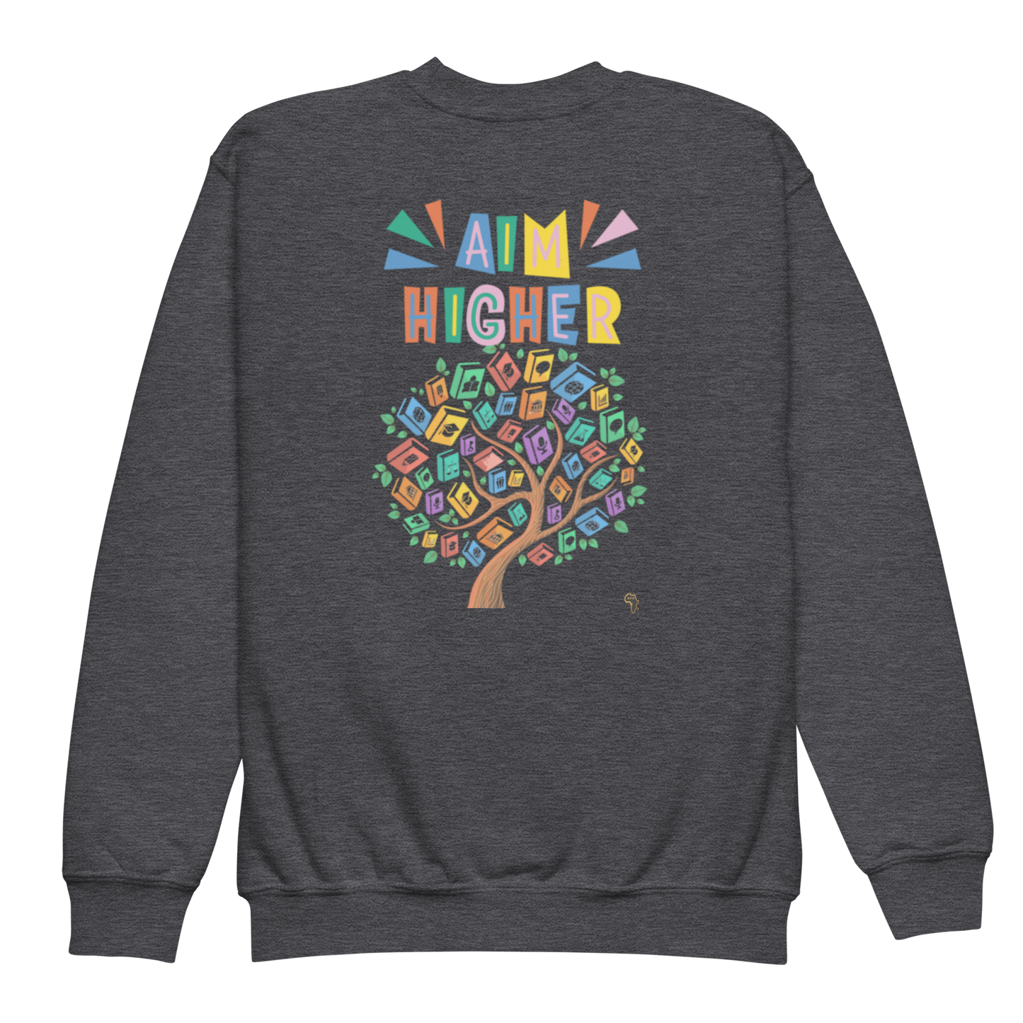 Proud Future HBCU Grad – Aim Higher Youth Crewneck Sweater for Girls