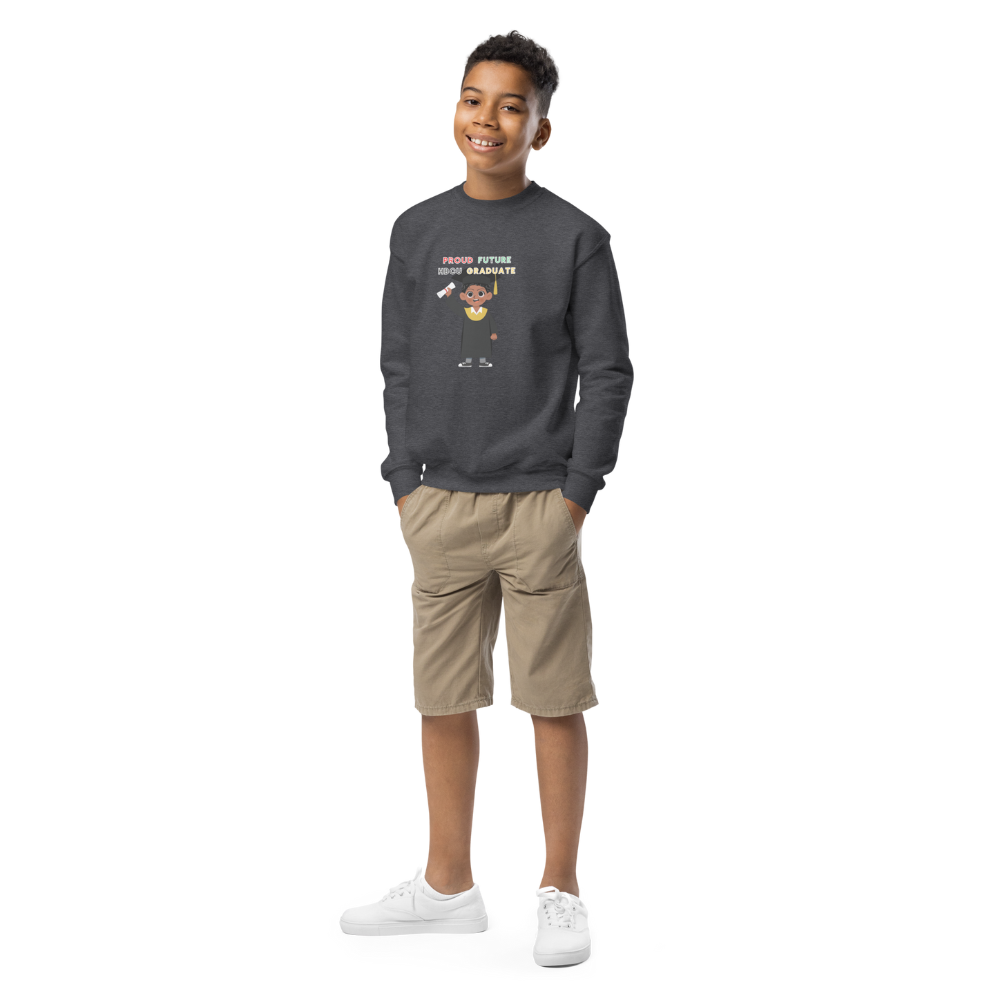 Youth Future HBCU Graduate Crewneck Sweater for Boys