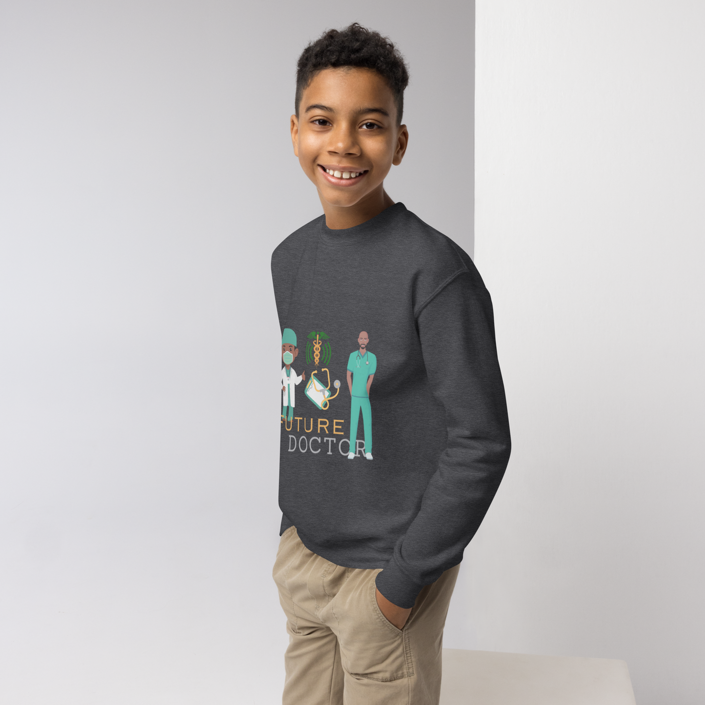 Future Doctor Youth  Crewneck Sweater for Boys