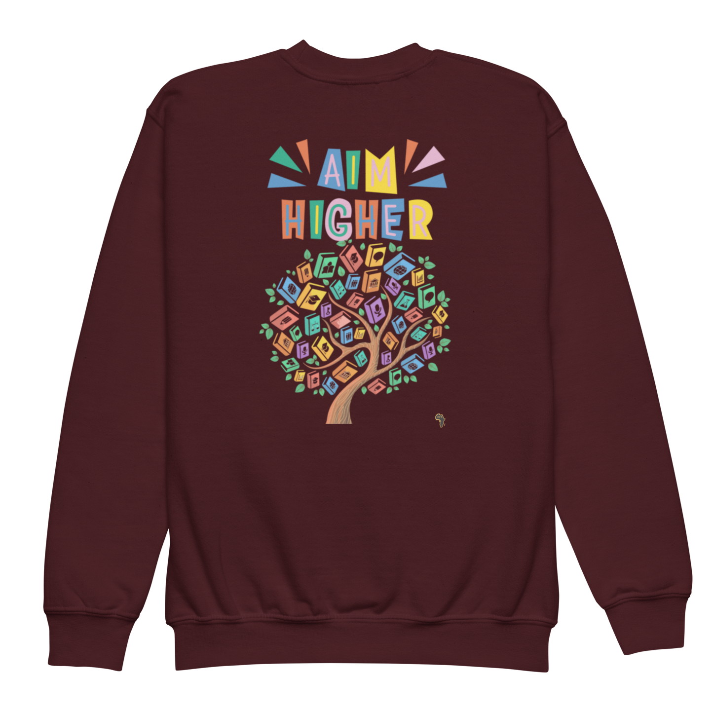 Proud Future HBCU Grad – Aim Higher Youth Crewneck Sweater for Girls
