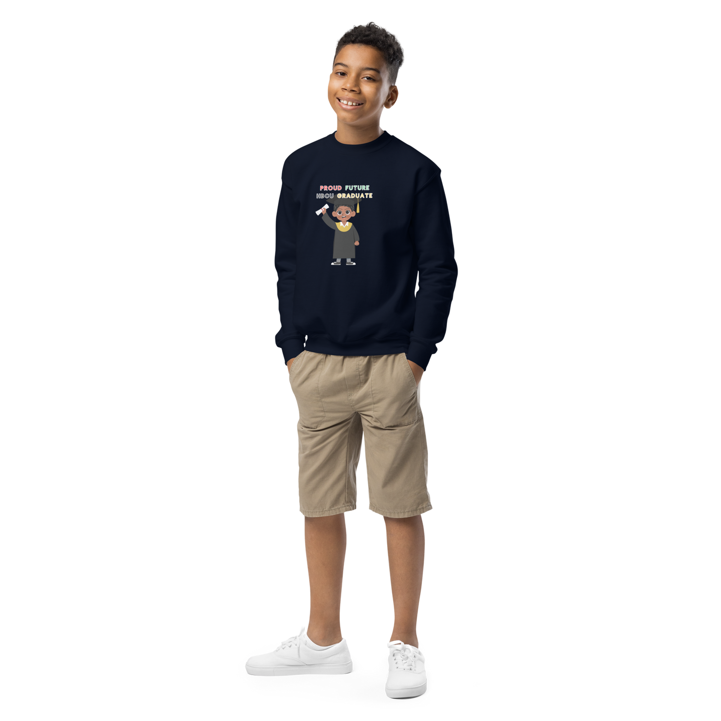 Youth Future HBCU Graduate Crewneck Sweater for Boys