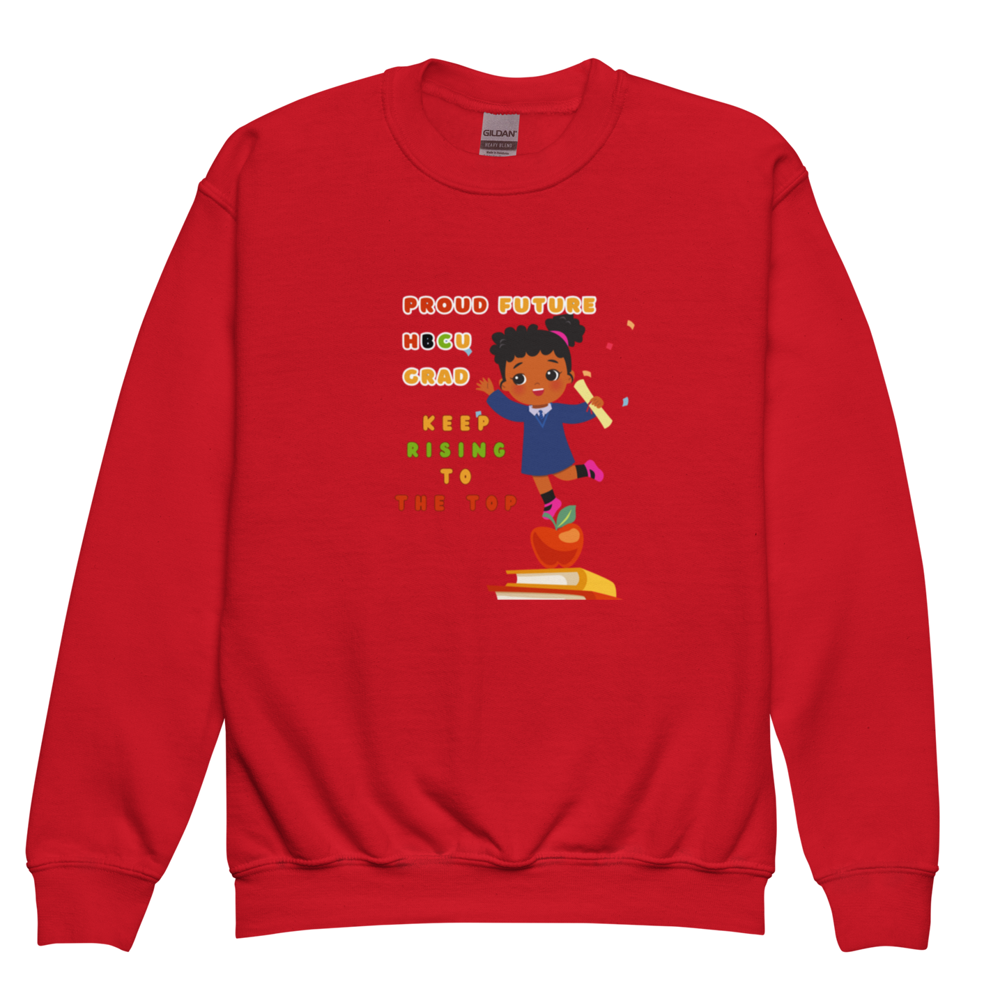 Proud Future HBCU Grad – Aim Higher Youth Crewneck Sweater for Girls