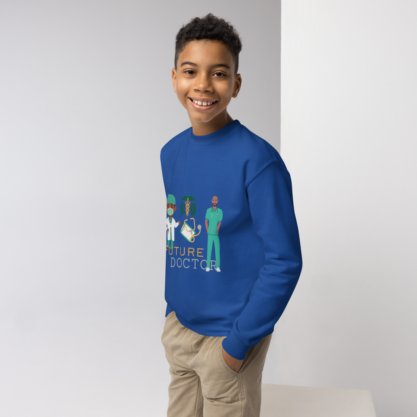 Future Doctor Youth  Crewneck Sweater for Boys