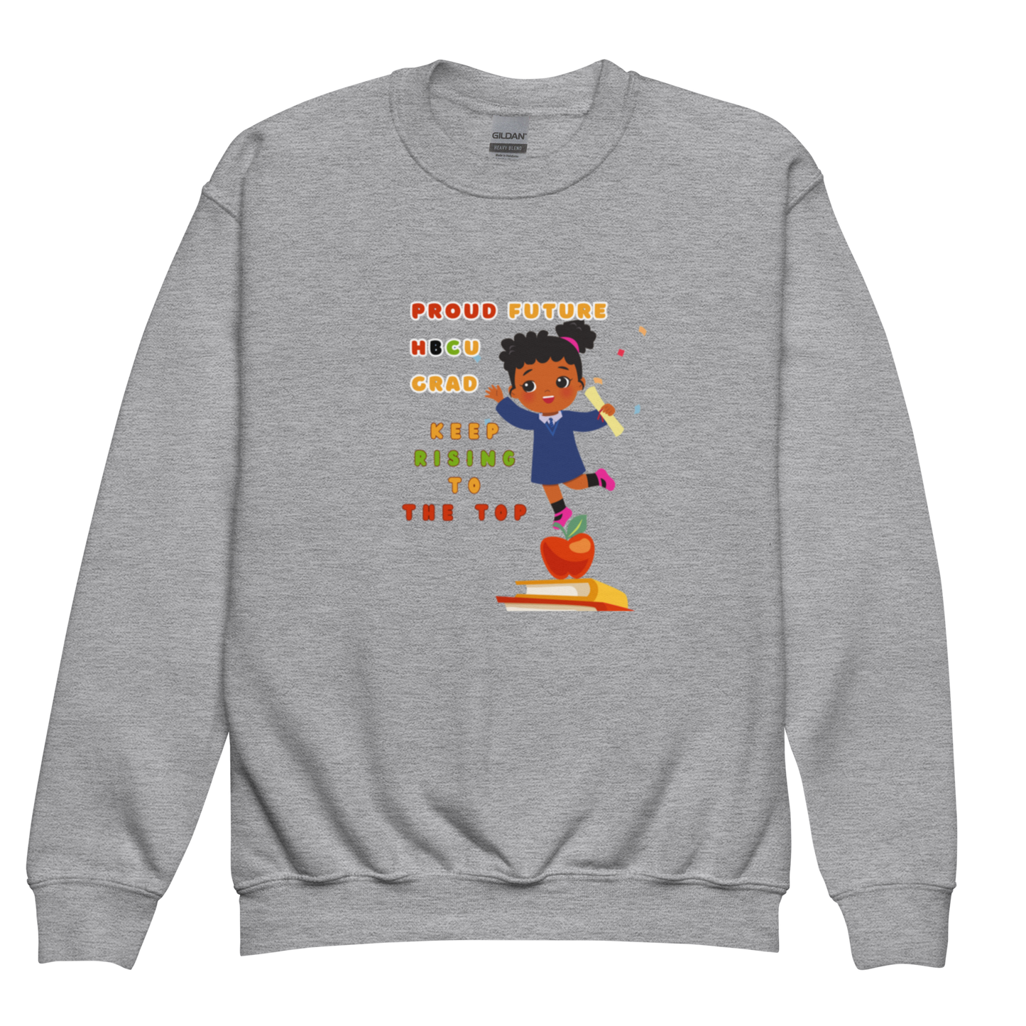 Proud Future HBCU Grad – Aim Higher Youth Crewneck Sweater for Girls