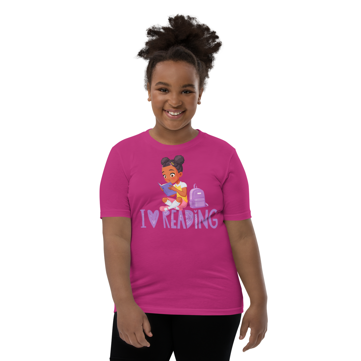 I Love Reading - Knowledge is Power Youth Tee for Girls