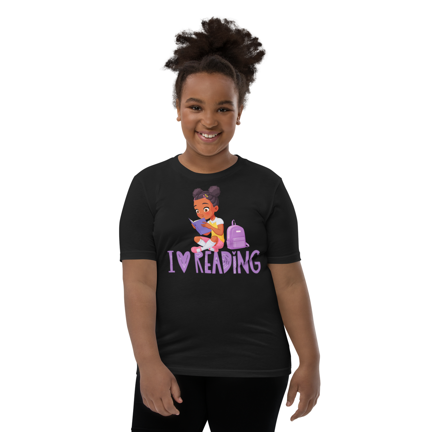 I Love Reading - Knowledge is Power Youth Tee for Girls