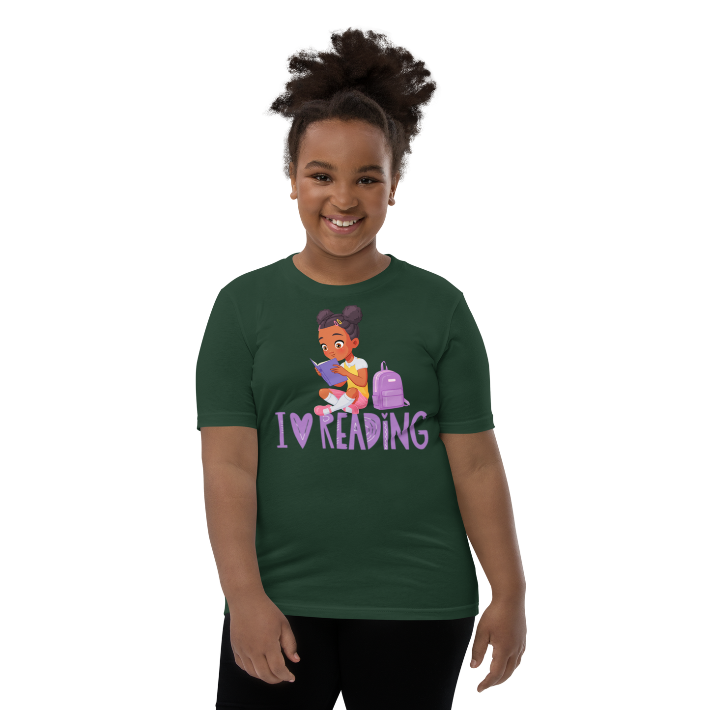 I Love Reading - Knowledge is Power Youth Tee for Girls