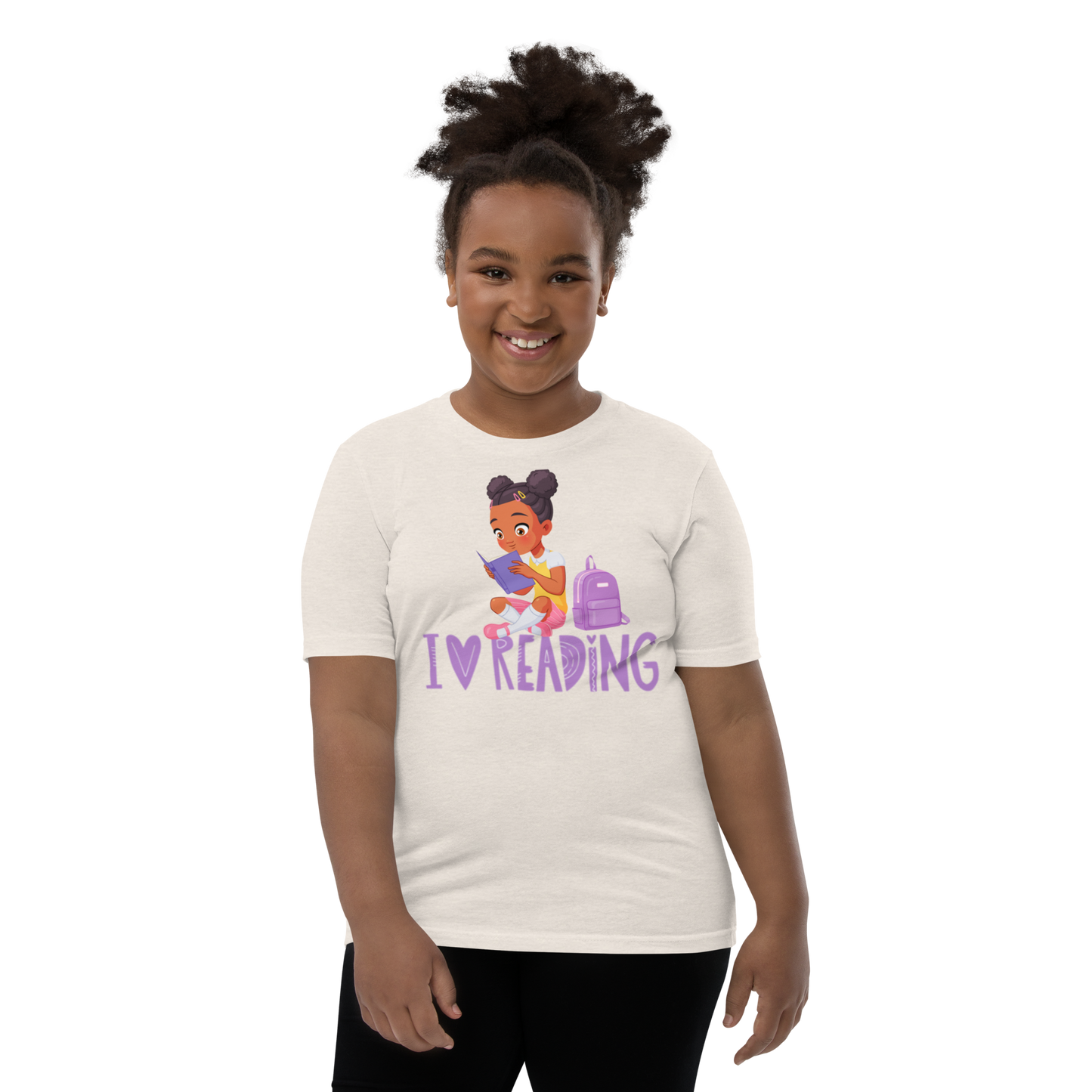 I Love Reading - Knowledge is Power Youth Tee for Girls