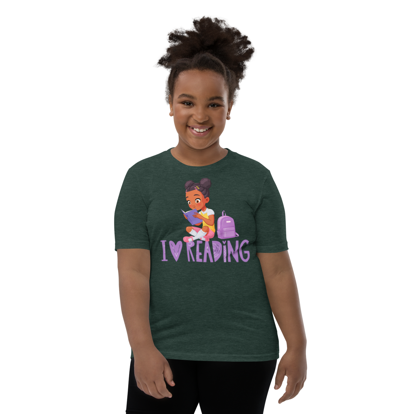 I Love Reading - Knowledge is Power Youth Tee for Girls