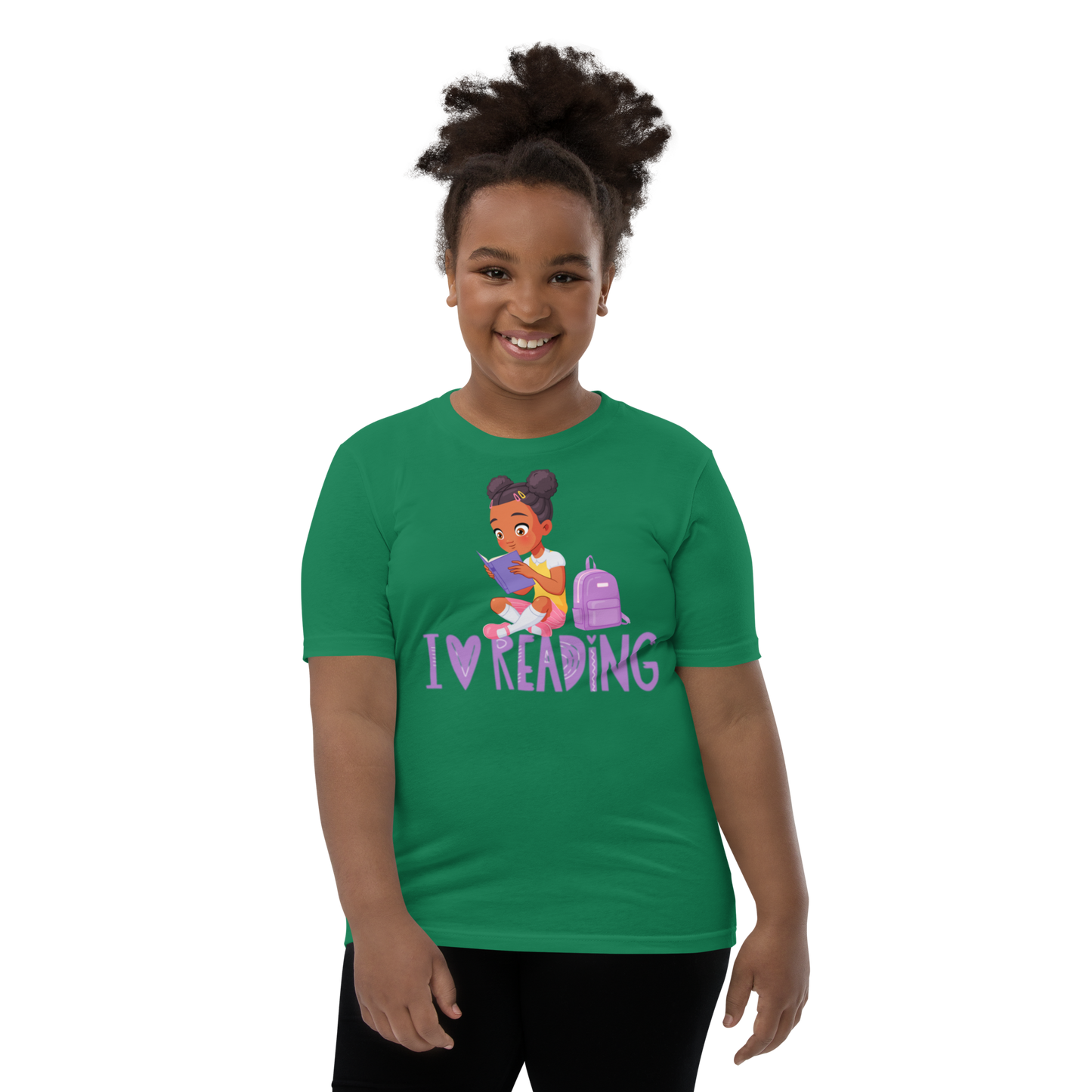 I Love Reading - Knowledge is Power Youth Tee for Girls